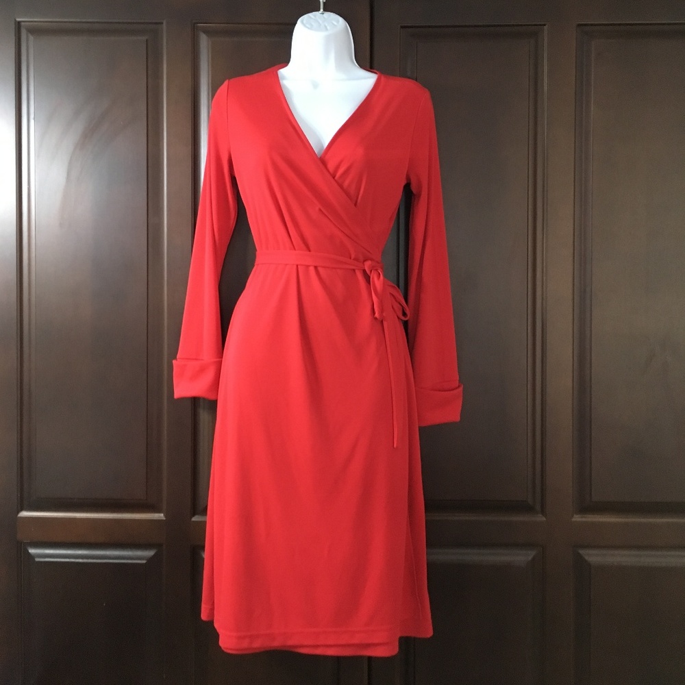 SALE!!! Red Wrap Dress-Size Small